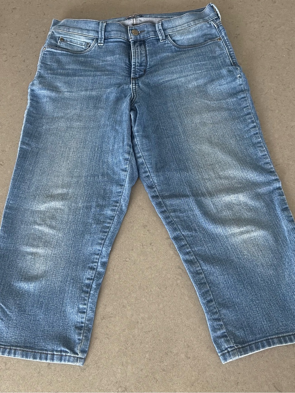 NYDJ Women's Relaxed Light Blue Cropped Marilyn Jeans